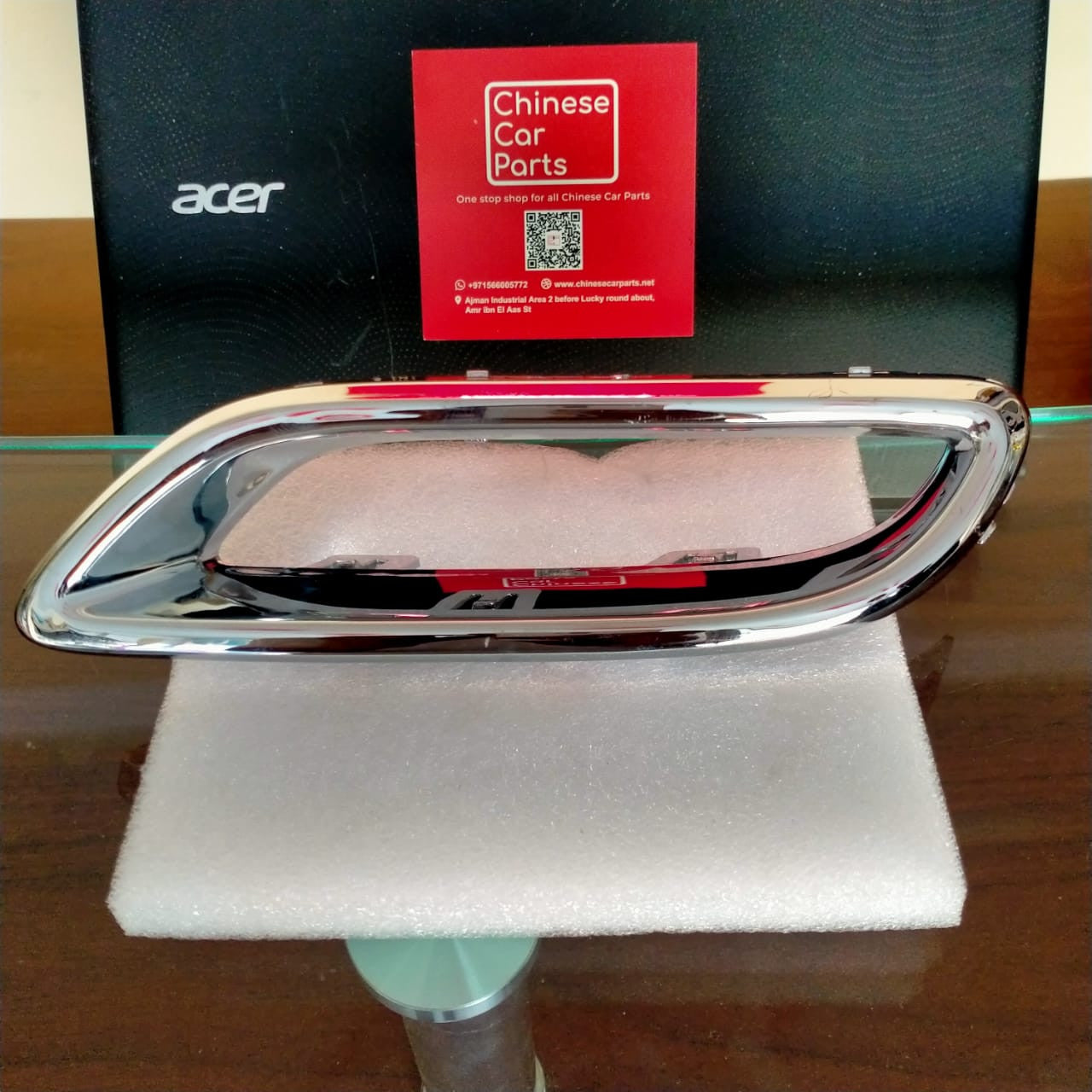 MG ZS Rear trachea decorative frame-R