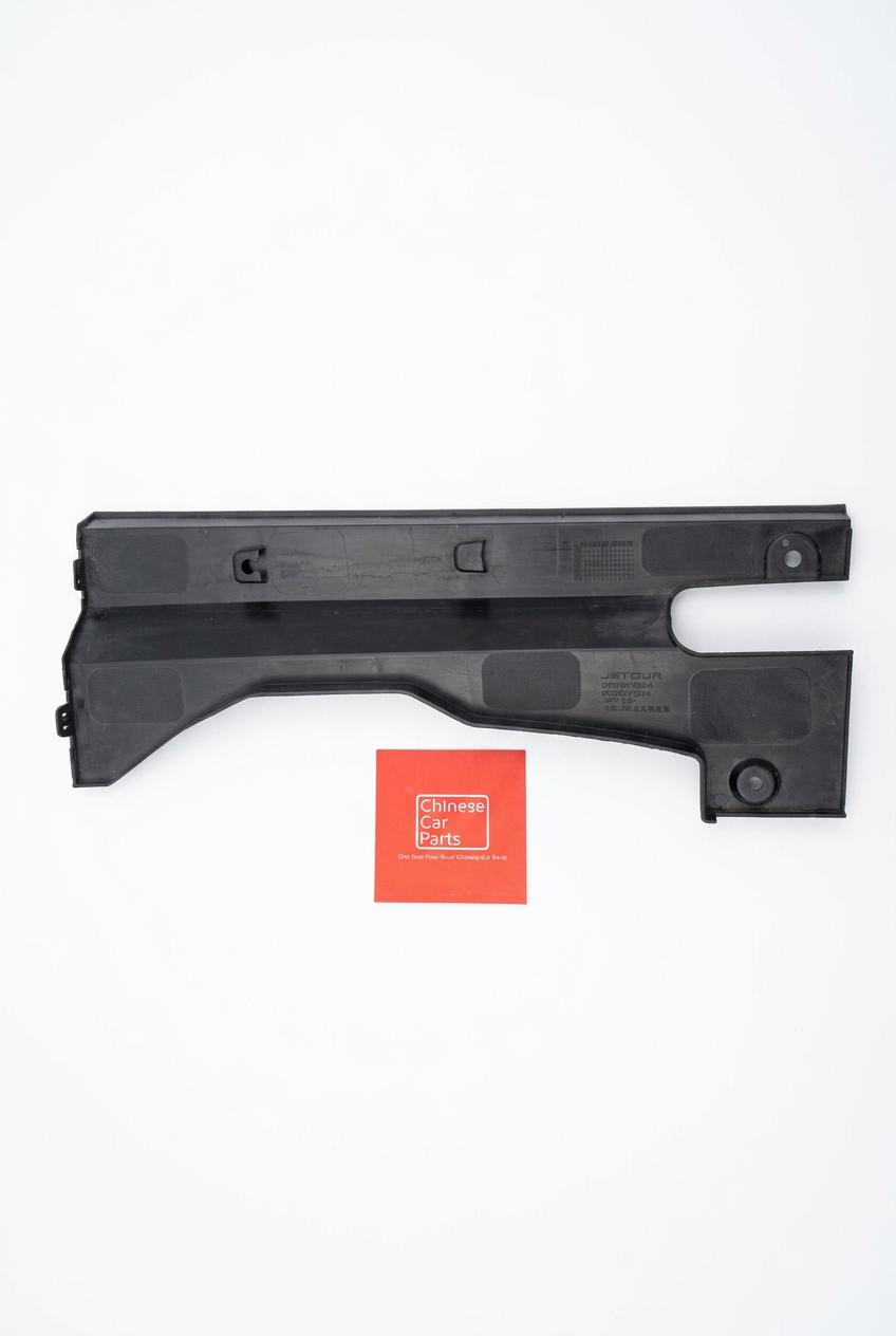 Jetour Dashing front left upper fender splash shield on a white background, view 1