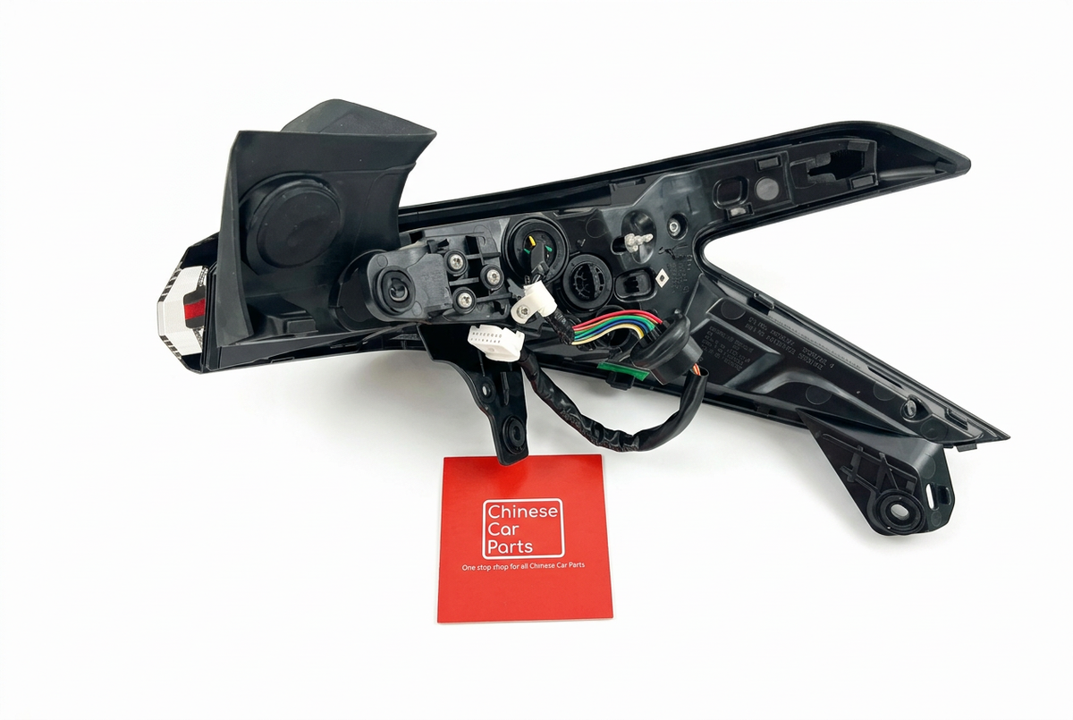 Soueast S06 outer left rear tail light F28-4433010 rear housing view on white background