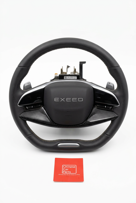 Exeed RX combination steering column switch assembly on white background, view 2