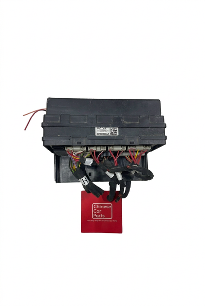 Chery Tiggo 8 Pro under-hood fuse and relay box assembly on white background, view 2